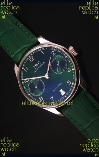 IWC Portugieser Swiss 1:1 Mirror Replica Watch Green Dial Steel Case Watch