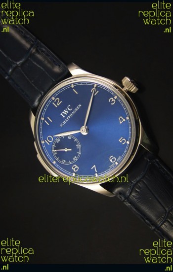 IWC Portuguese Handwind Ref# IW5242 Swiss 1:1 Mirror Blue Dial Watch