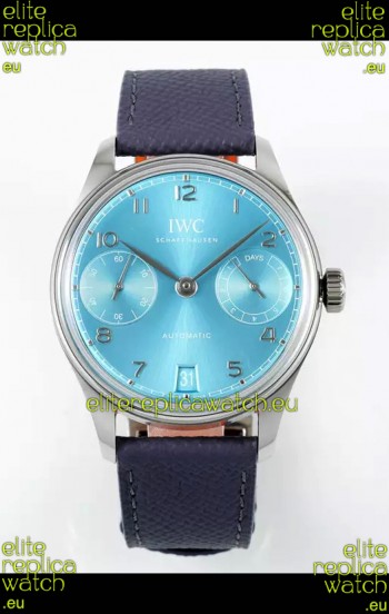 IWC Super Clone Portugieser Swiss 1:1 Mirror Replica Watch Turquoise Dial Steel Case Watch