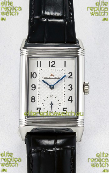 Jaeger-LeCoultre Reverso Super Clone DuoFace Black/White Steel Replica Watch 