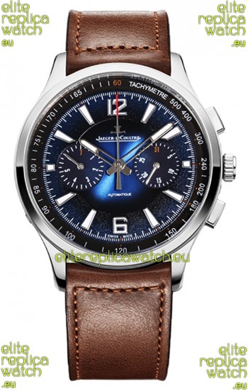 Jaeger LeCoultre Polaris Q9028181 Chronograph Blue Dial Swiss Replica Watch 