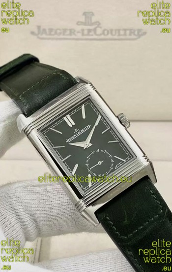 Jaeger-LeCoultre Reverso DuoFace Steel Casing Green Dial Watch in Swiss Automatic Movement