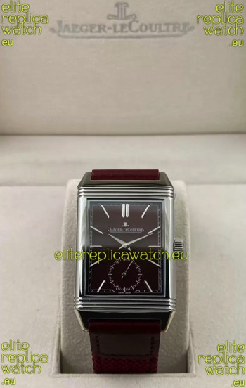 Jaeger-LeCoultre Reverso DuoFace Steel Casing Watch Red Dial in Swiss Automatic Movement