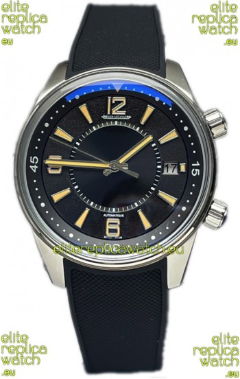 Jaeger LeCoultre Polaris Date Black Dial Rubber Strap 1:1 Mirror Replica Watch 42MM