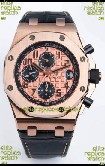 Audemars Piguet Royal Oak Offshore Champange Dial Chronograph 1:1 Mirror Replica Watch - 904L Steel 
