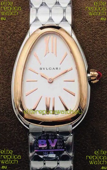 Bvlgari Serpenti Seduttori Edition Watch in Stainless Steel - Rose Gold Bezel 1:1 Mirror Replica