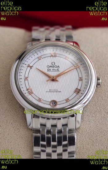 Omega De Ville Edition Swiss Automatic Watch in Stainless Steel Casing Rose Gold Hands