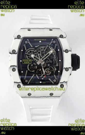 Richard Mille RM35-01 Rafael Nadal Carbon Fiber Casing with Genuine Tourbillon Super Clone Watch 