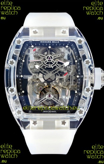 Richard Mille 56-01 Transparent Sapphires Casing with Genuine Swiss Tourbillon Movement Super Clone
