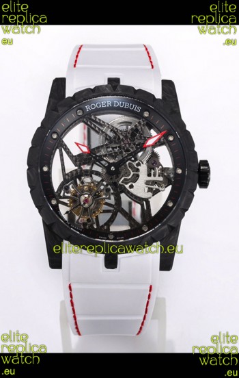 Roger Dubuis Excalibur Spider Flying Tourbillon Skeleton Carbon Casing 42MM 1:1 Mirror Swiss Watch