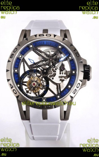 Roger Dubuis Excalibur Spider Flying Tourbillon Skeleton Titanium Casing 45MM 1:1 Mirror Swiss Watch