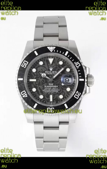 Rolex Submariner DiW Stainless Steel Casing Black Ceramic Bezel Edition Watch 