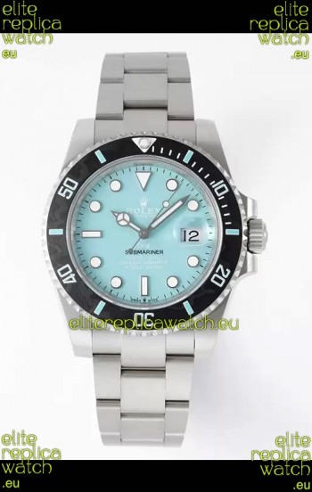 Rolex Submariner DiW Stainless Steel Casing Black Ceramic Bezel Blue Dial Edition Watch 