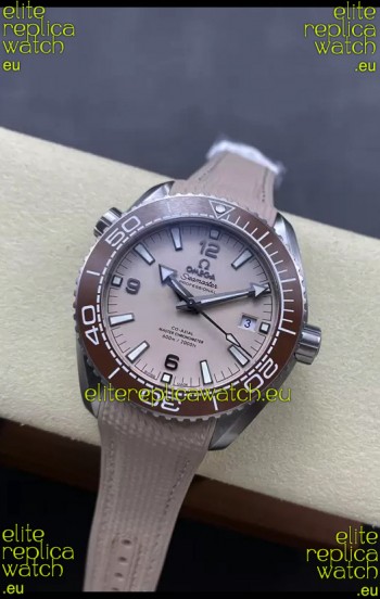 Omega Seamaster Planet Ocean 600M 43.50 MM Steel Casing with Beige Dial 1:1 Mirror Replica