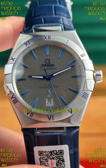Omega Co-Axial Constellation 39MM 904L Steel Grey Dial 1:1 Mirror Replica Watch