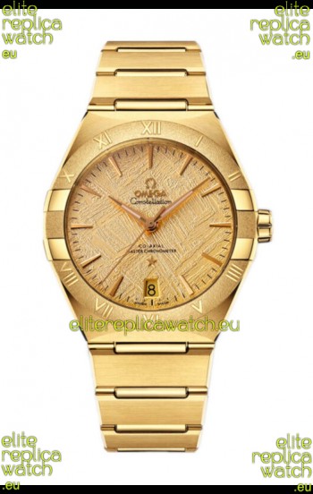 Omega Co-Axial Constellation Yellow Gold Meteorite Dial 1:1 Mirror Replica 41MM