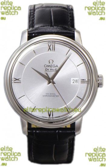 Omega De-Ville Annual Co-Axial Swiss Replica Watch 1:1 Mirror Edition in Steel Dial 39.5MM