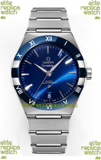 Omega Co-Axial Constellation Stainless Steel Blue Dial 1:1 Mirror Replica 41MM