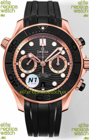 Omega Seamaster Co-Axial Master Chronograph Rose Gold Black Dial 44MM 1:1 Mirror Replica