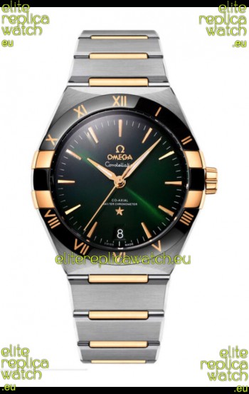 Omega Co-Axial Constellation Two Tone Black Green Dial 1:1 Mirror Replica 41MM