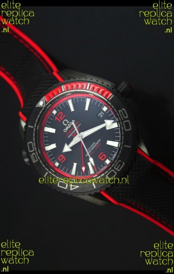 Omega Seamaster Planet Ocean Deep Black Red GMT 1:1 Edition Swiss Replica Watch