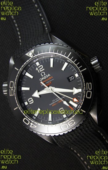 Omega Seamaster Planet Ocean Deep Black GMT 45.5MM 1:1 Mirror Replica Watch 