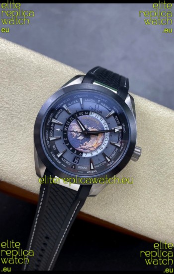 Omega Seamaster Aqua Terra 150M Worldtime Rubber Strap Swiss Replica Watch