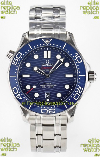 Omega Seamaster Super Clone 300M Master Chronometer Blue Swiss 904L Steel Watch