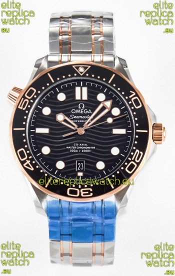 Omega Seamaster Super Clone 300M Master Chronometer Blue Swiss 2 Tone Watch