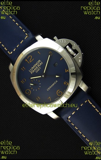 Panerai Luminor Marina GMT Ceramica Stainless Steel Japanese Replica Watch 