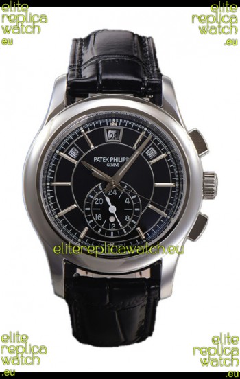 Patek Philippe 5205 Complications Moonphase Black Dial 1:1 Mirror Swiss Replica Watch