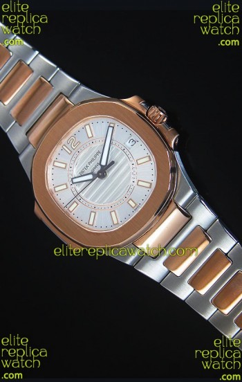 Patek Philippe Ladies Nautilus Two Tone Rose Gold Watch 36MM 