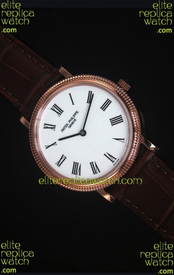 Patek Philippe 5120J Calatrava Mens Rose Gold Watch 1:1 Mirror Replica