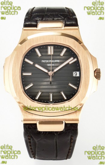 Patek Philippe Super Clone Nautilus 5711R-001 904L Rose Gold Brown Dial 