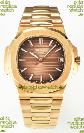Patek Philippe Super Clone Nautilus 5711/1R-001 in Rose Gold Brown Dial