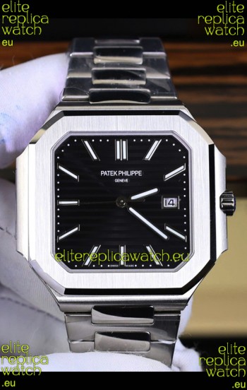 Patek Philippe Cubitus 5821 904L Steel Casing Black Dial Swiss Replica Watch 
