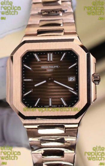 Patek Philippe Cubitus 5821 Rose Gold Brown Dial Swiss Replica Watch