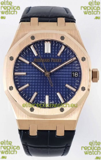 Audemars Piguet Royal Oak 15510 50th Anniversary 41MM Blue Dial Rose Gold 41MM 1:1 Mirror Replica