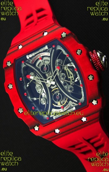 Richard Mille RM53-01 Pablo Mac Donough Red Carbon Case Swiss Replica Watch 
