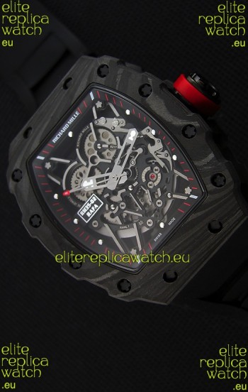 Richard Mille RM35-2 Rafael Nadal Forged Carbon Case with Black Rubber Strap