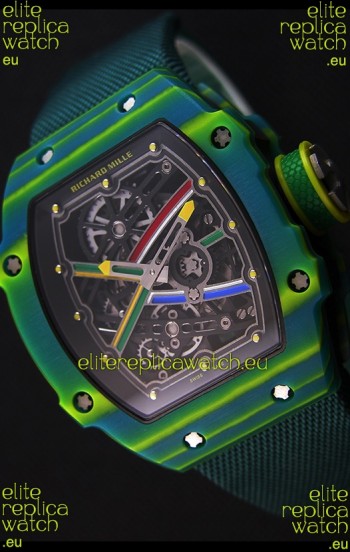 Richard Mille 67-02 Wayde Van Niekerk Forged Carbon Swiss Replica Watch 
