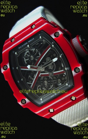 Richard Mille 67-02 Mutaz Barshim Forged Carbon Swiss Replica Watch 