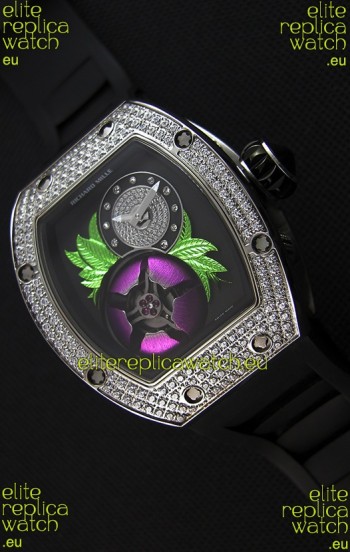 Richard Mille 19-02 Tourbillon Fleur Swiss Replica Watch in Stainless Steel 