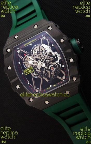 Richard Mille RM35-01 Rafael Nadal Forged Carbon Case with Green Strap 