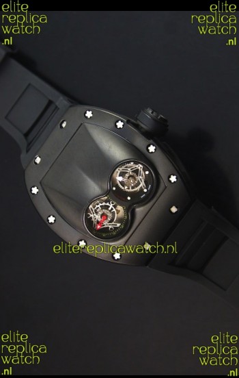 Richard Mille RM053 Tourbillon Pablo Mac Donough Swiss Replica Watch in PVD Case Black Strap