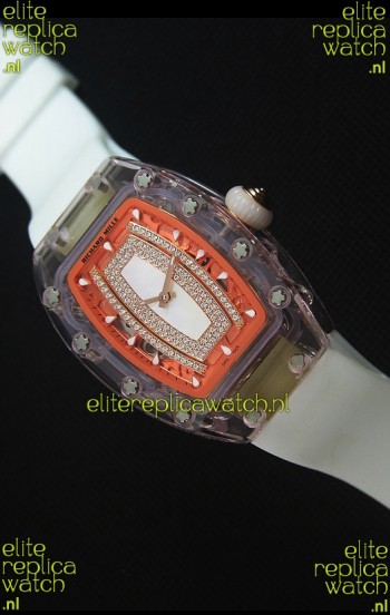 Richard Mille RM07-02 Sapphir Ladies Swiss Replica Watch in White Pearl Dial 