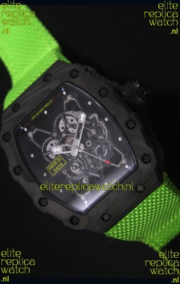 Richard Mille RM35-01 Rafael Nadal Edition Swiss Replica Watch Green Nylon Strap