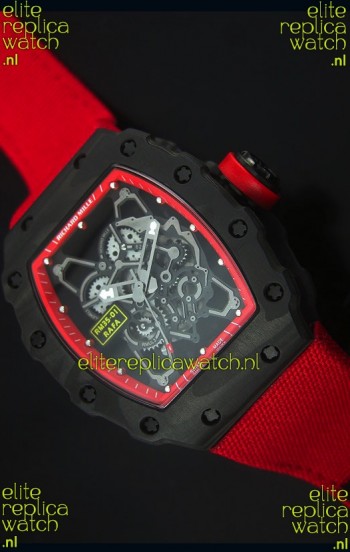 Richard Mille RM35-01 Rafael Nadal Edition Swiss Replica Watch Red Nylon Strap