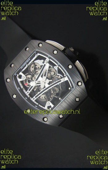 Richard Mille RM061 Ceramic Case Swiss Black and White Bezel Replica Watch