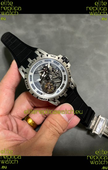 Roger Dubuis Super Clone Excalibur Spider Flying Tourbillon Skeleton Titanium Casing 45MM